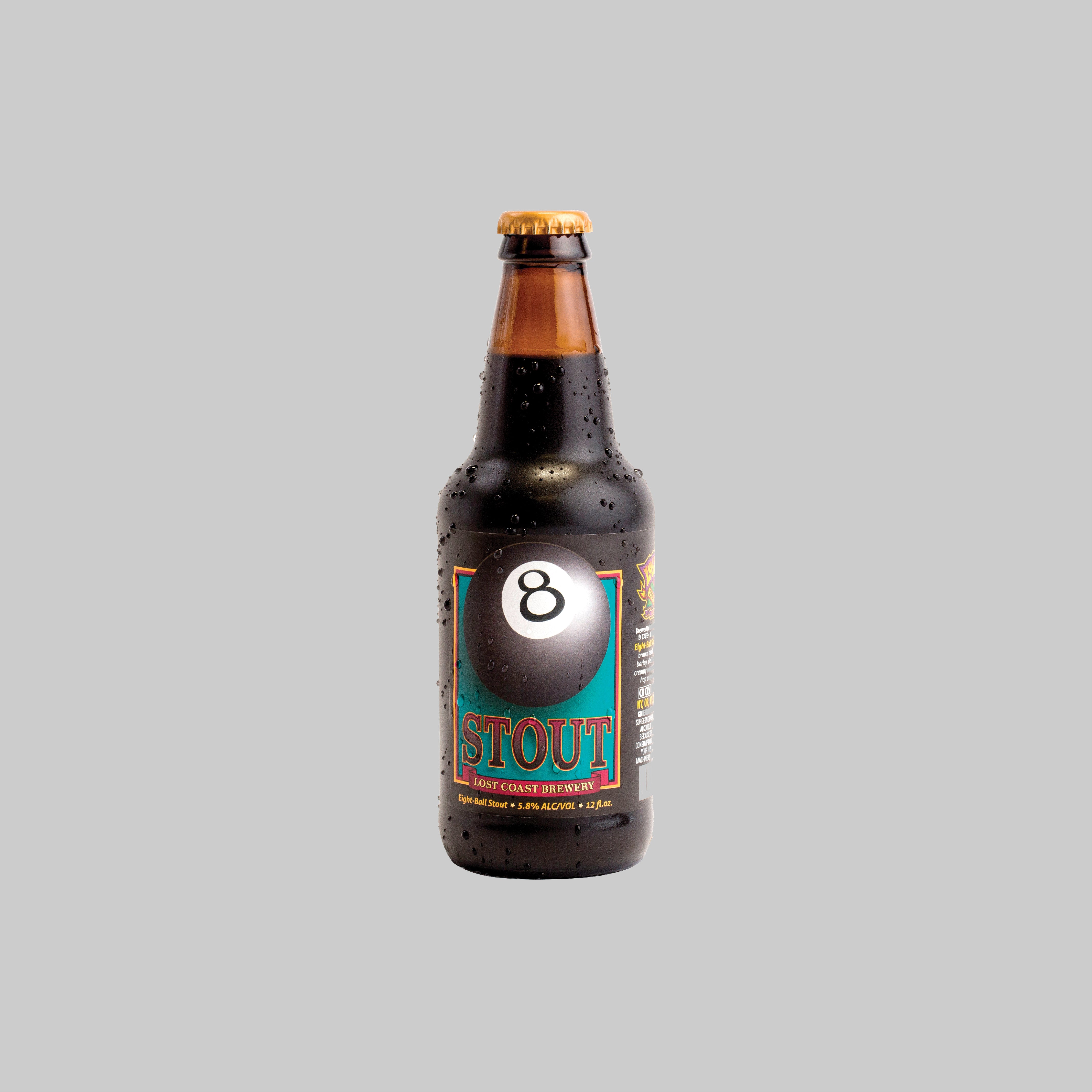 Lost Coast 8 Ball Stout Oatmeal Stout Bottle 355ml 5.8% - Time2Drink